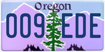 OR license plate 009EDE