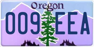 OR license plate 009EEA