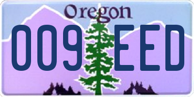 OR license plate 009EED