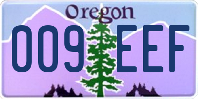 OR license plate 009EEF