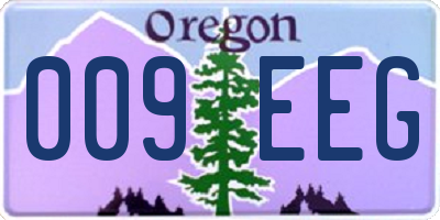 OR license plate 009EEG