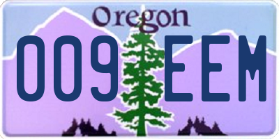 OR license plate 009EEM