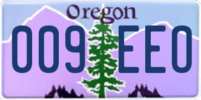 OR license plate 009EEO