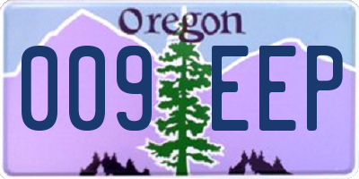 OR license plate 009EEP