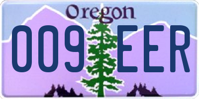 OR license plate 009EER