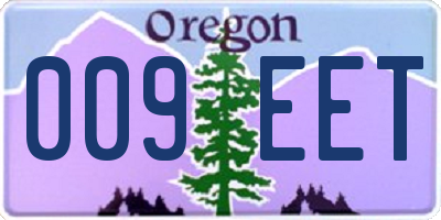 OR license plate 009EET