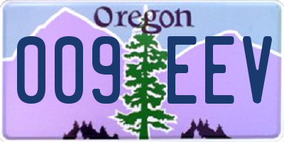 OR license plate 009EEV