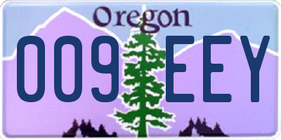 OR license plate 009EEY