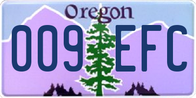 OR license plate 009EFC