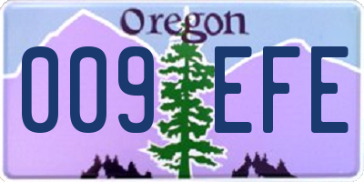 OR license plate 009EFE