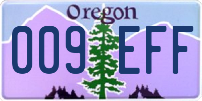 OR license plate 009EFF