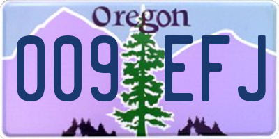 OR license plate 009EFJ