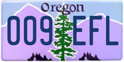 OR license plate 009EFL