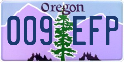 OR license plate 009EFP