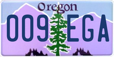 OR license plate 009EGA