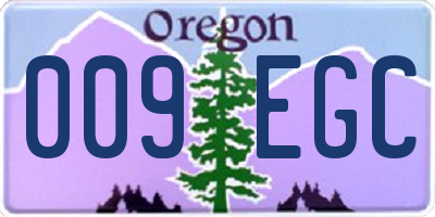 OR license plate 009EGC