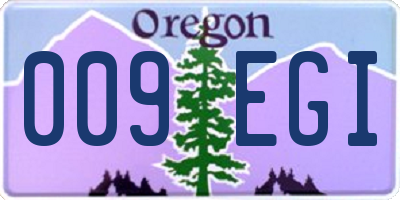 OR license plate 009EGI