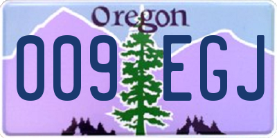 OR license plate 009EGJ