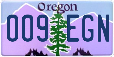 OR license plate 009EGN