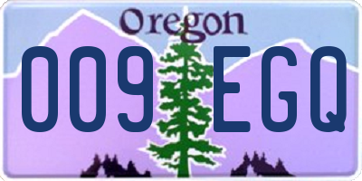 OR license plate 009EGQ