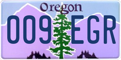 OR license plate 009EGR