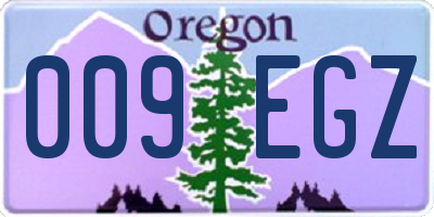 OR license plate 009EGZ