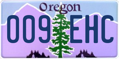 OR license plate 009EHC