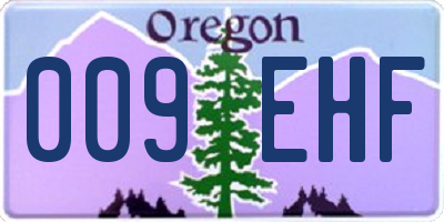 OR license plate 009EHF
