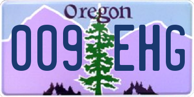 OR license plate 009EHG