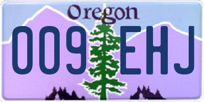 OR license plate 009EHJ