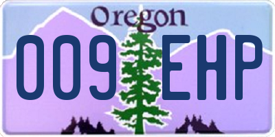 OR license plate 009EHP