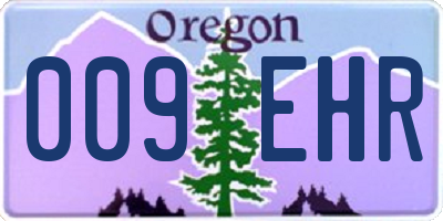 OR license plate 009EHR