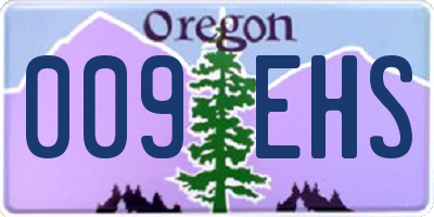 OR license plate 009EHS