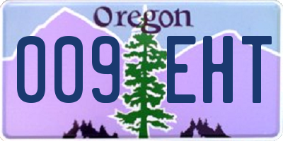 OR license plate 009EHT