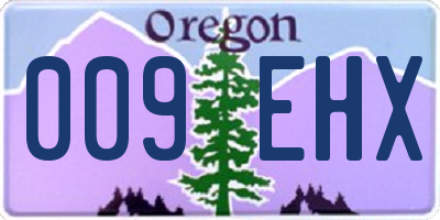 OR license plate 009EHX