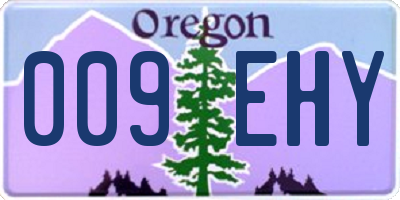 OR license plate 009EHY