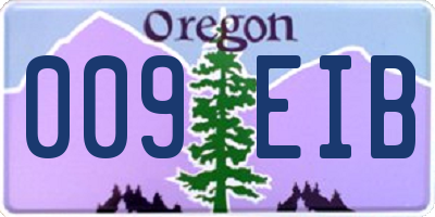 OR license plate 009EIB
