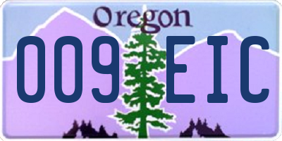 OR license plate 009EIC