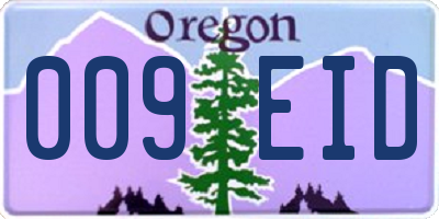 OR license plate 009EID