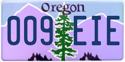 OR license plate 009EIE