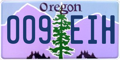 OR license plate 009EIH