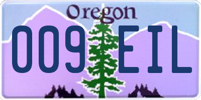 OR license plate 009EIL