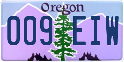 OR license plate 009EIW
