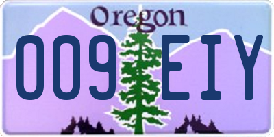 OR license plate 009EIY