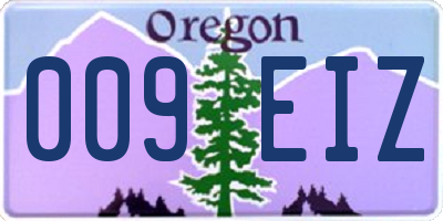 OR license plate 009EIZ
