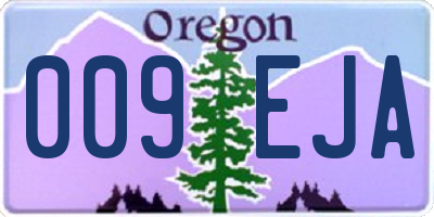 OR license plate 009EJA