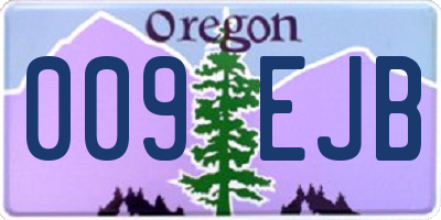 OR license plate 009EJB