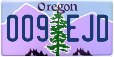 OR license plate 009EJD