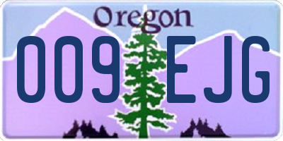 OR license plate 009EJG