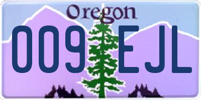 OR license plate 009EJL